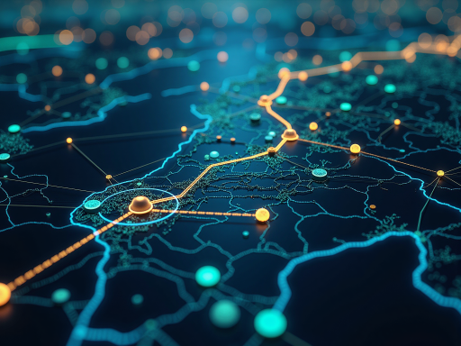 跨境支付流程示意图，显示多国货币兑换和安全传输过程